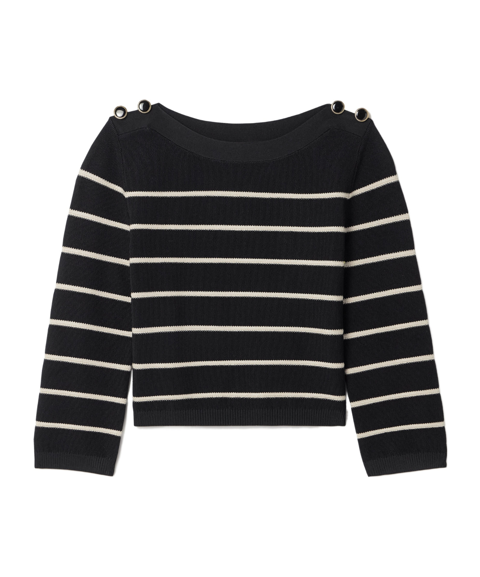Zimmermann Striped Knit Sweater In Black
