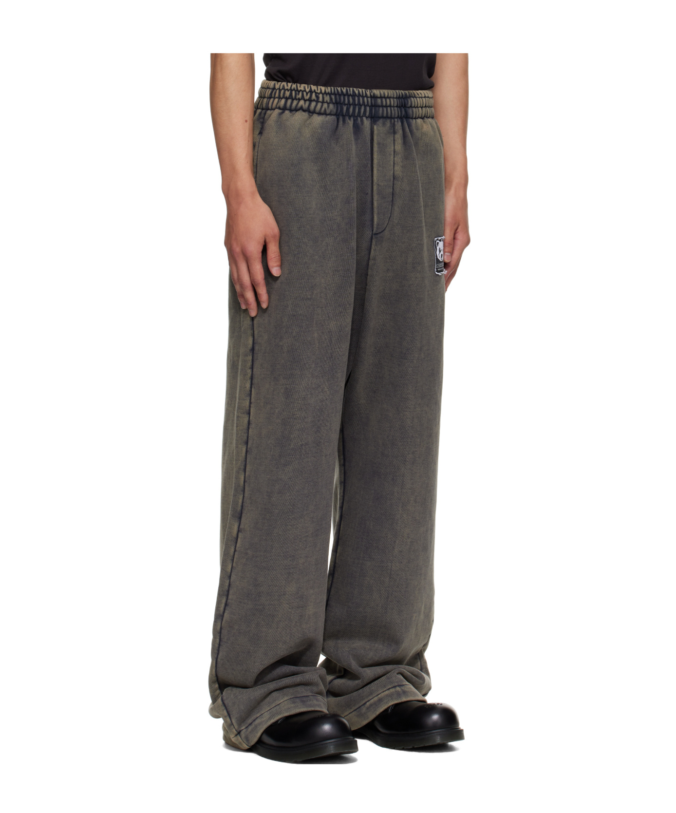 We11 Done Teddy Id Jersey Sweatpants In Gray