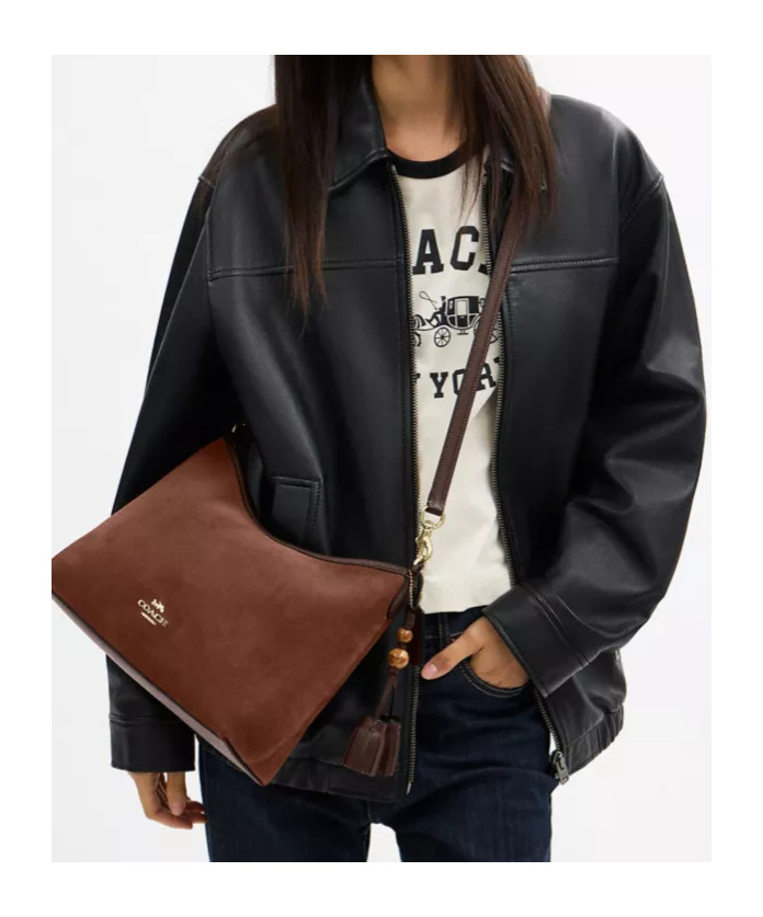 Coach Laurel Shoulder Bag With Tassels In Brown