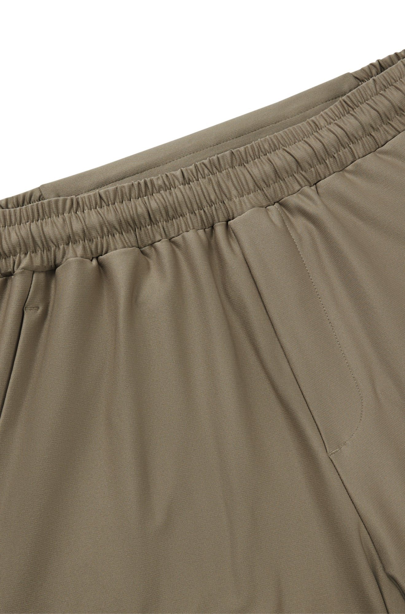 Hugo Boss Reflective-logo Bermuda Shorts In Gray