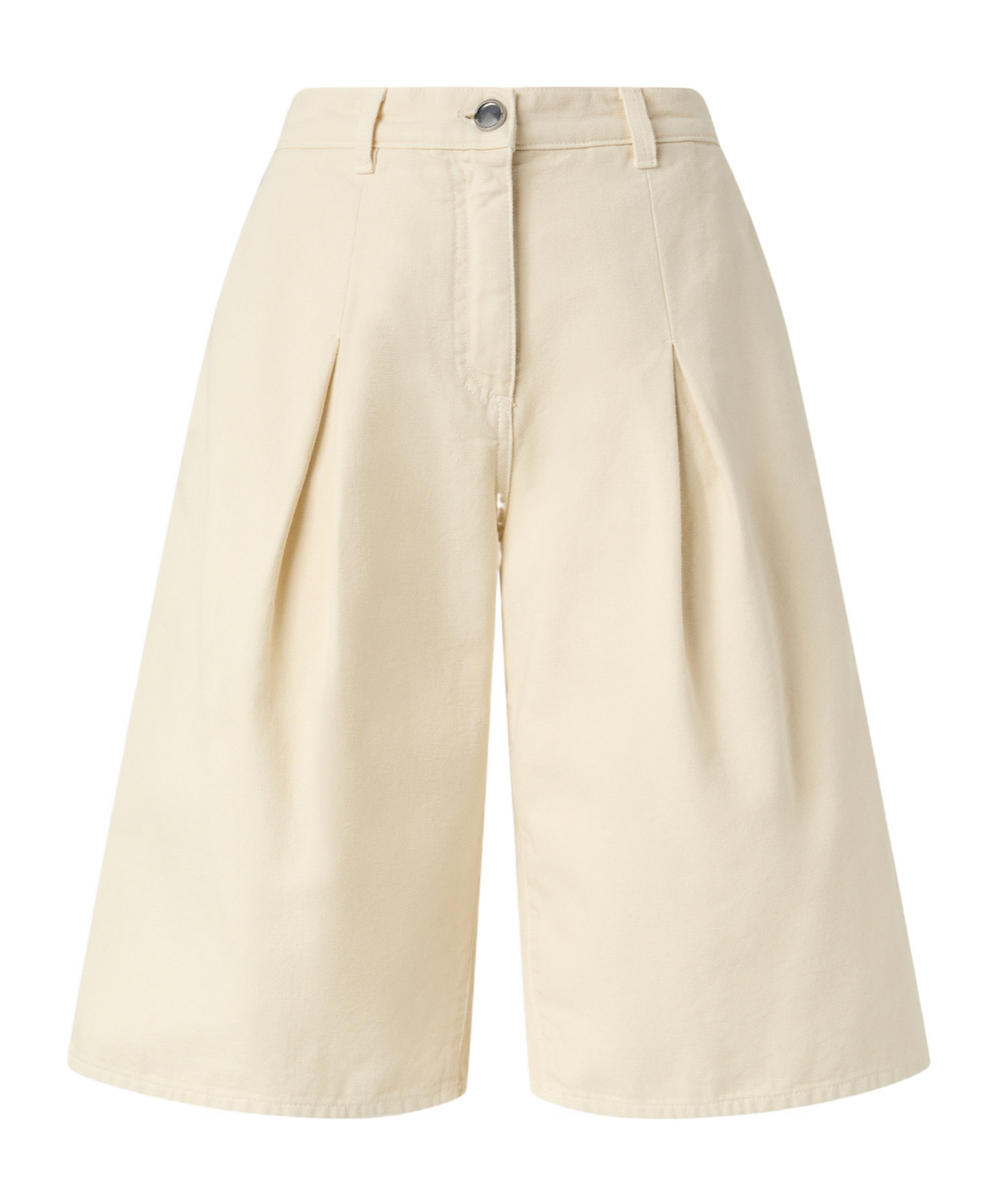 Pinko Wide Cotton Bermuda Shorts With Pockets