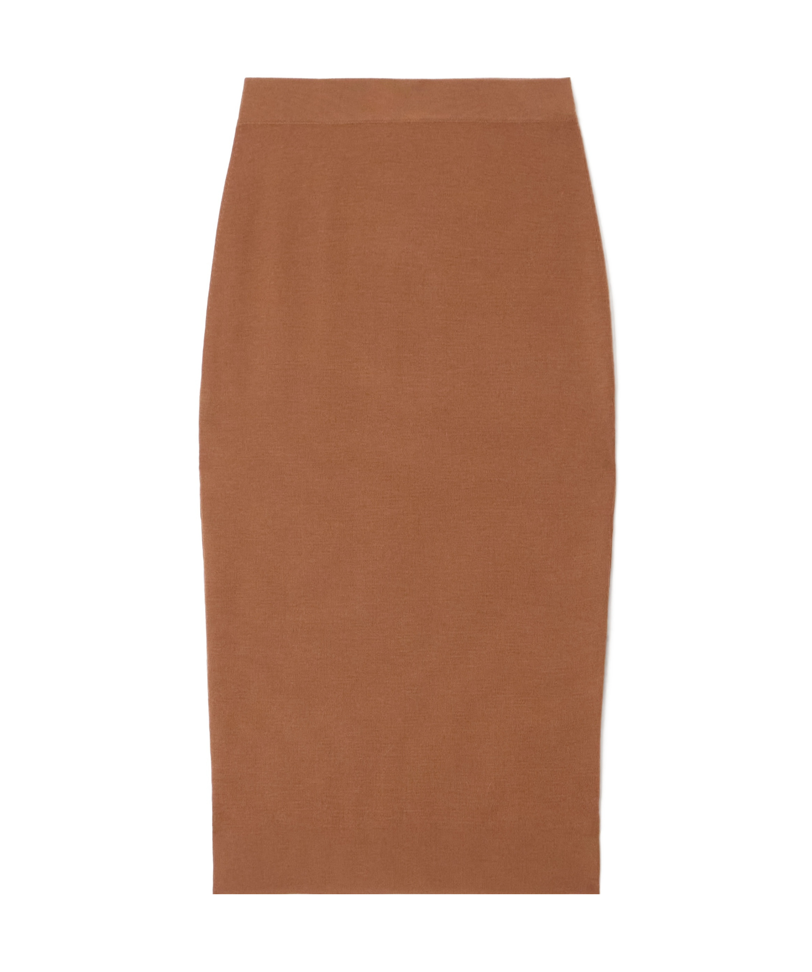 Saint Laurent Leather Pencil Skirt In Brown