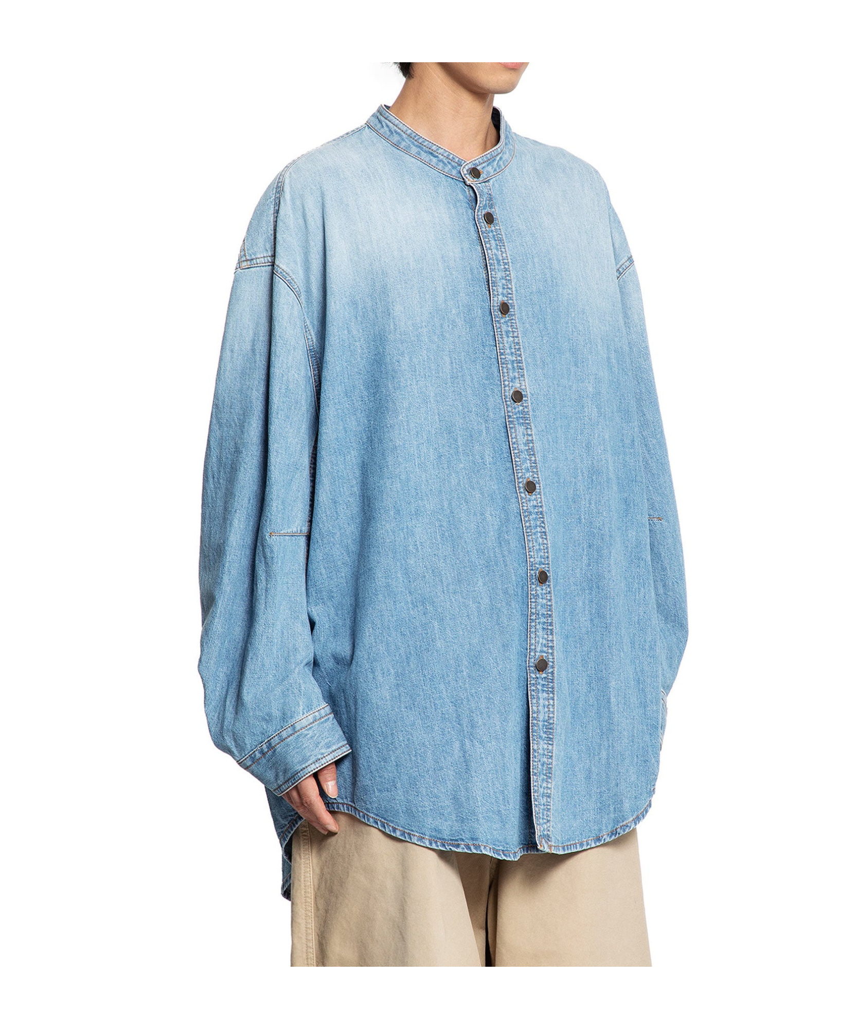 Hed Mayner Oversized Denim Shirt In Multi