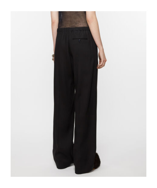 Acne Studios Tailored Wool Blend Trousers In Black