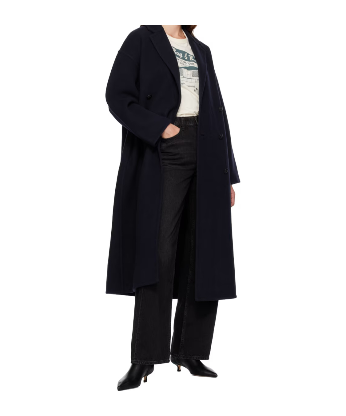 Rag & Bone High-rise Wide-leg Jeans In Black