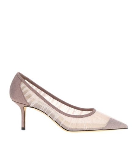 Shop Jimmy Choo Love 65 Micro Glitter Pumps In Nude