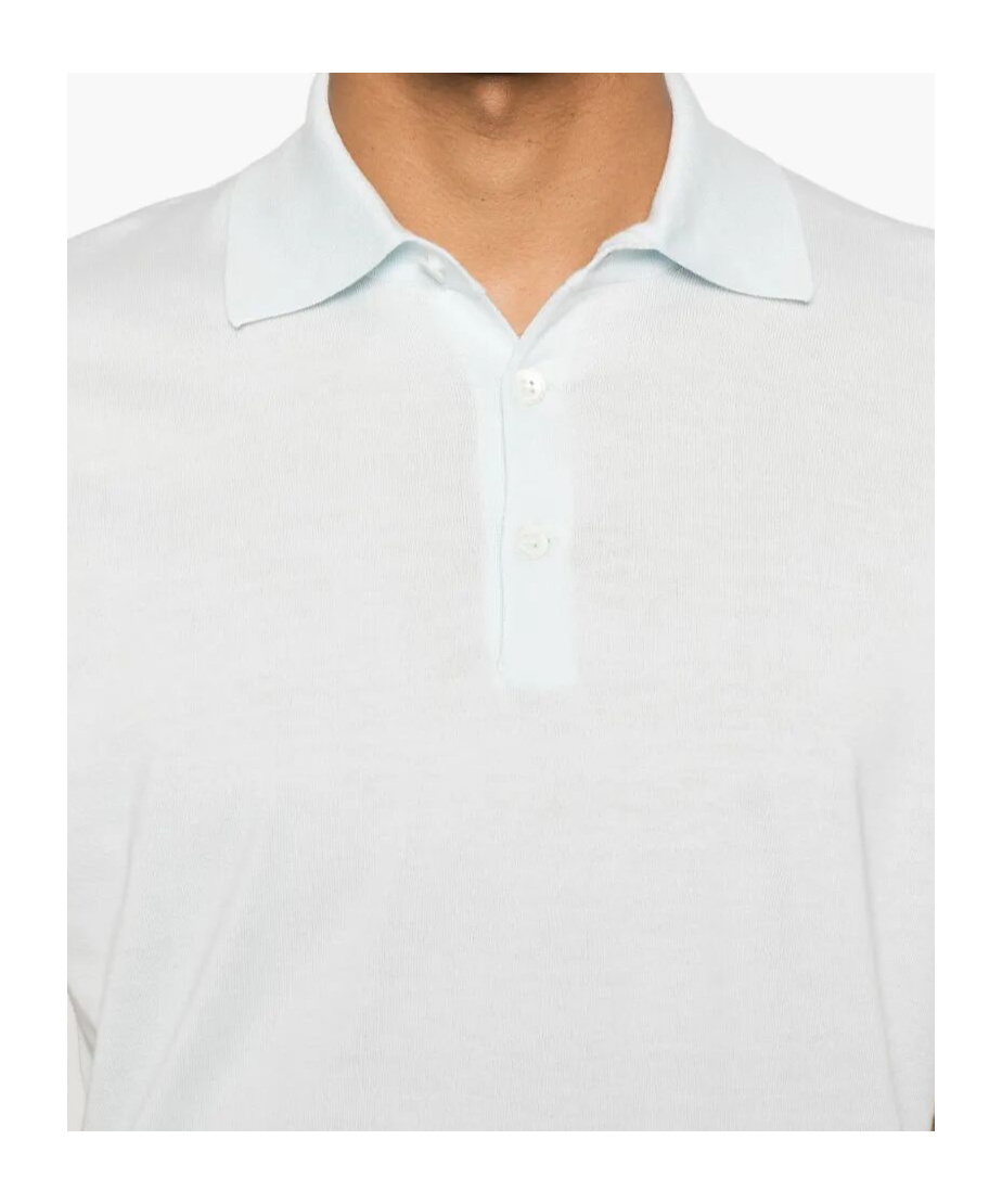 Brunello Cucinelli Fine-knit Polo Shirt In White