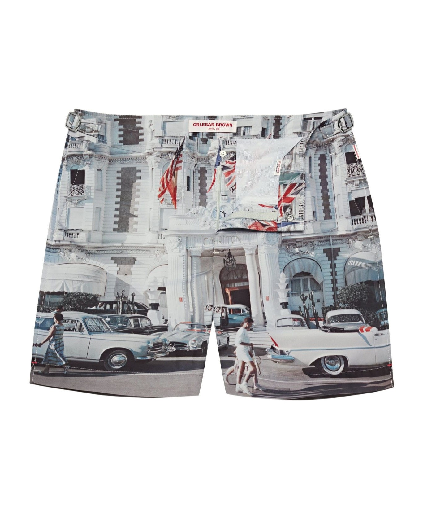 Orlebar Brown Bulldog Photographic Swim Shorts In Gray