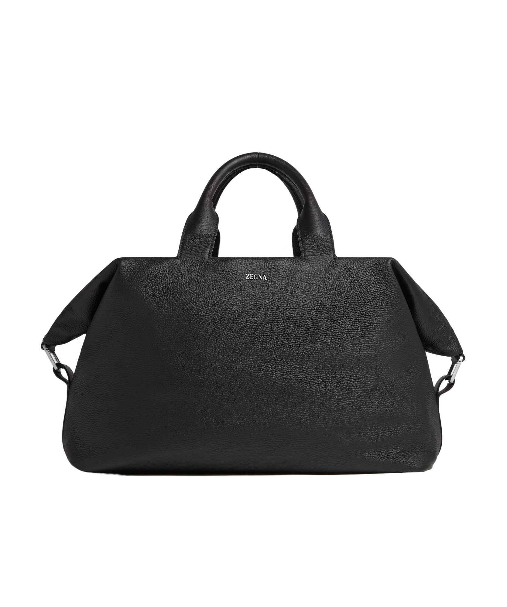 Zegna Raglan Deerskin Holdall In Black