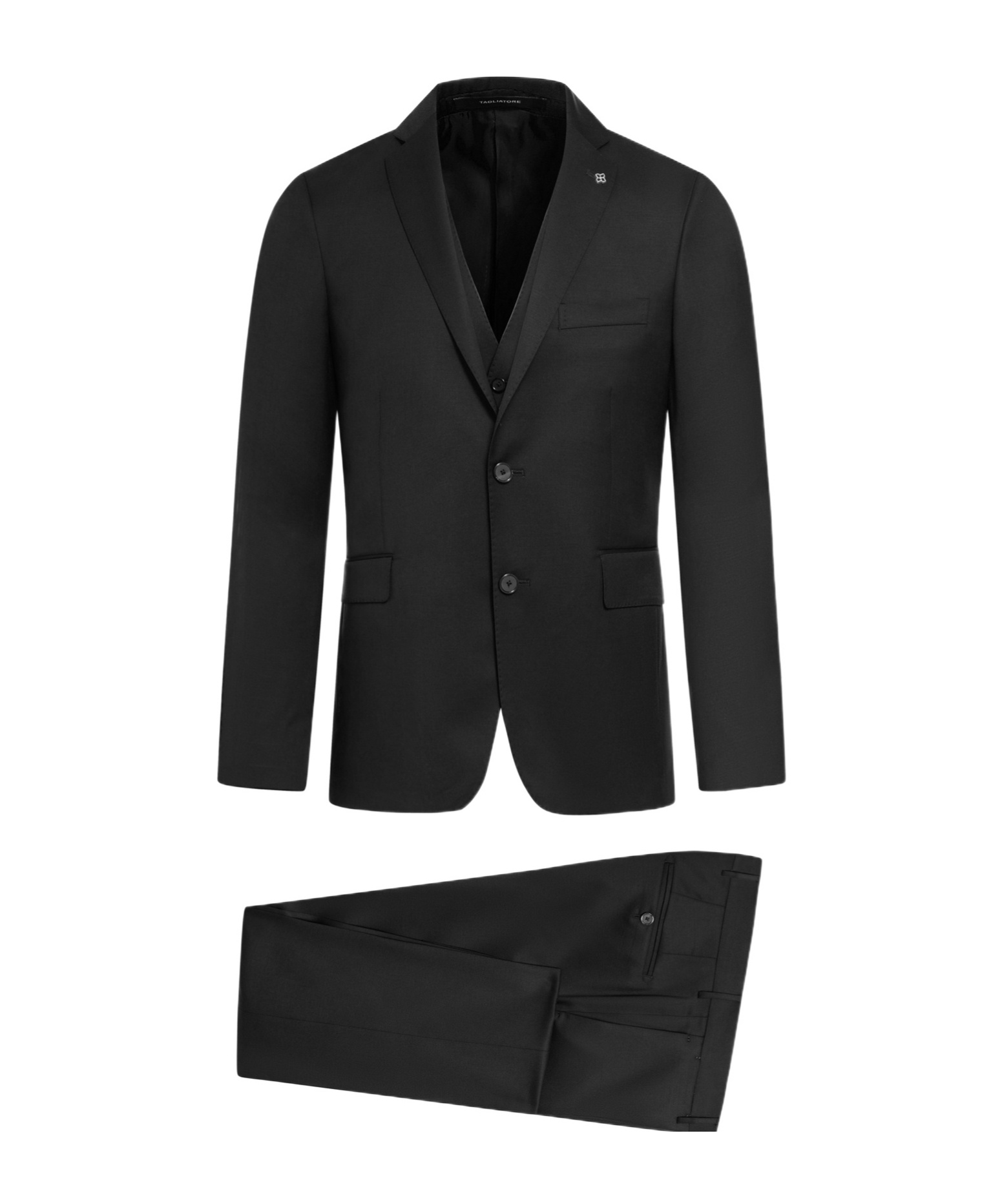 Shop Tagliatore Single-breast Virgin-wool Suit In Black