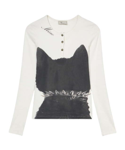 Blumarine Printed Jersey T-shirt In White