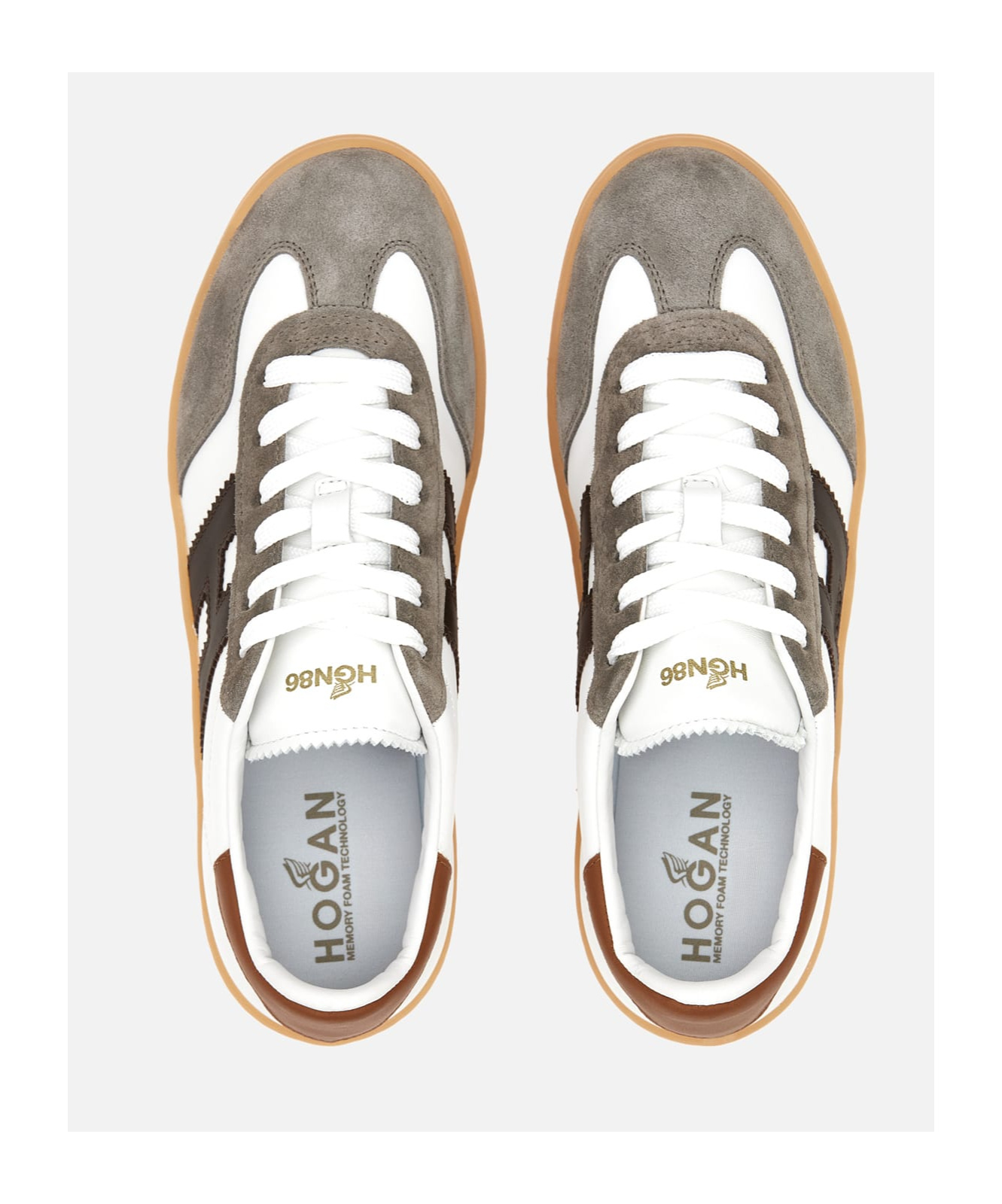 Hogan Cool Lace-up Leather Sneakers In Multicolor