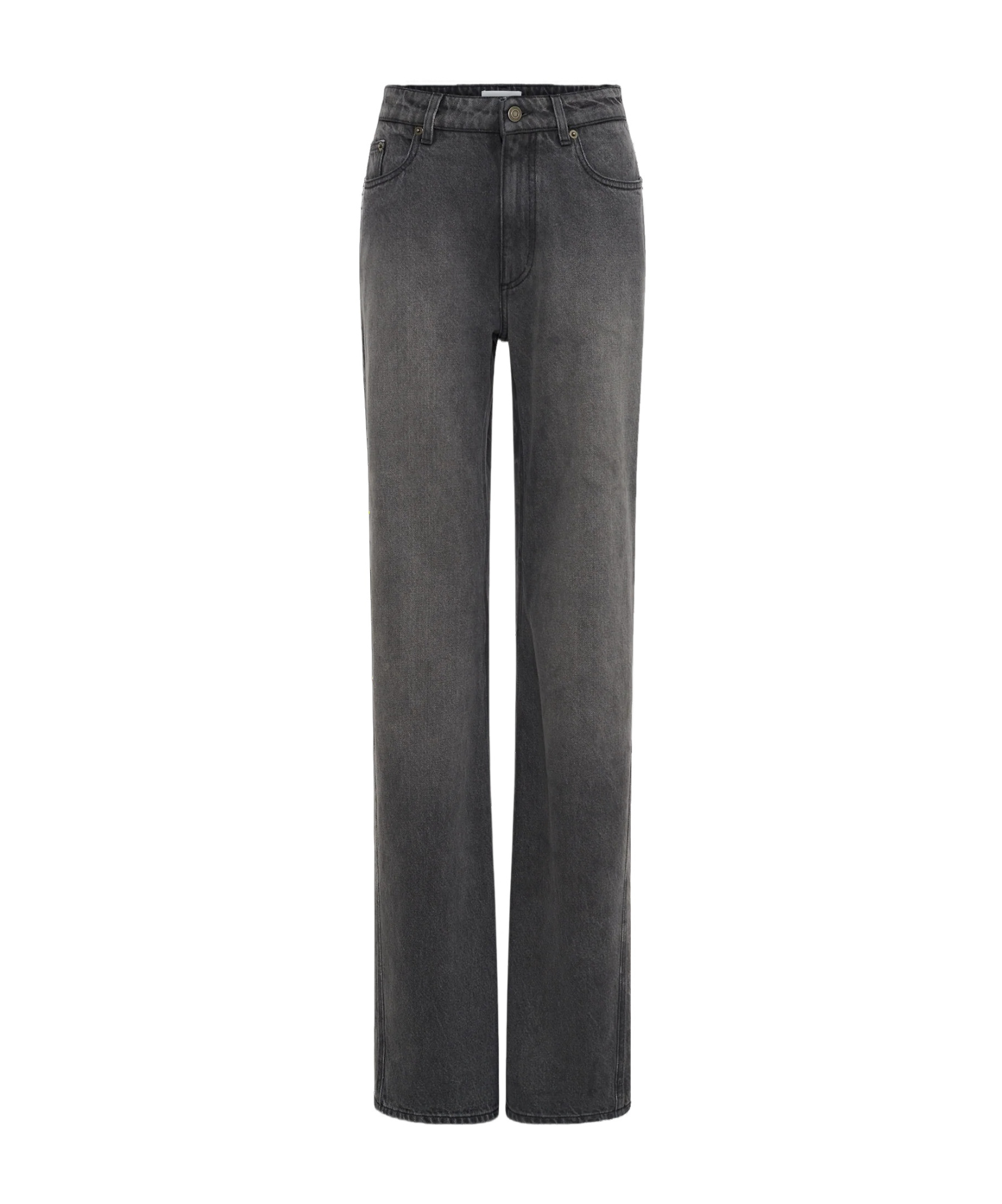 Marine Serre Laser Wash Flared Jeans In Black