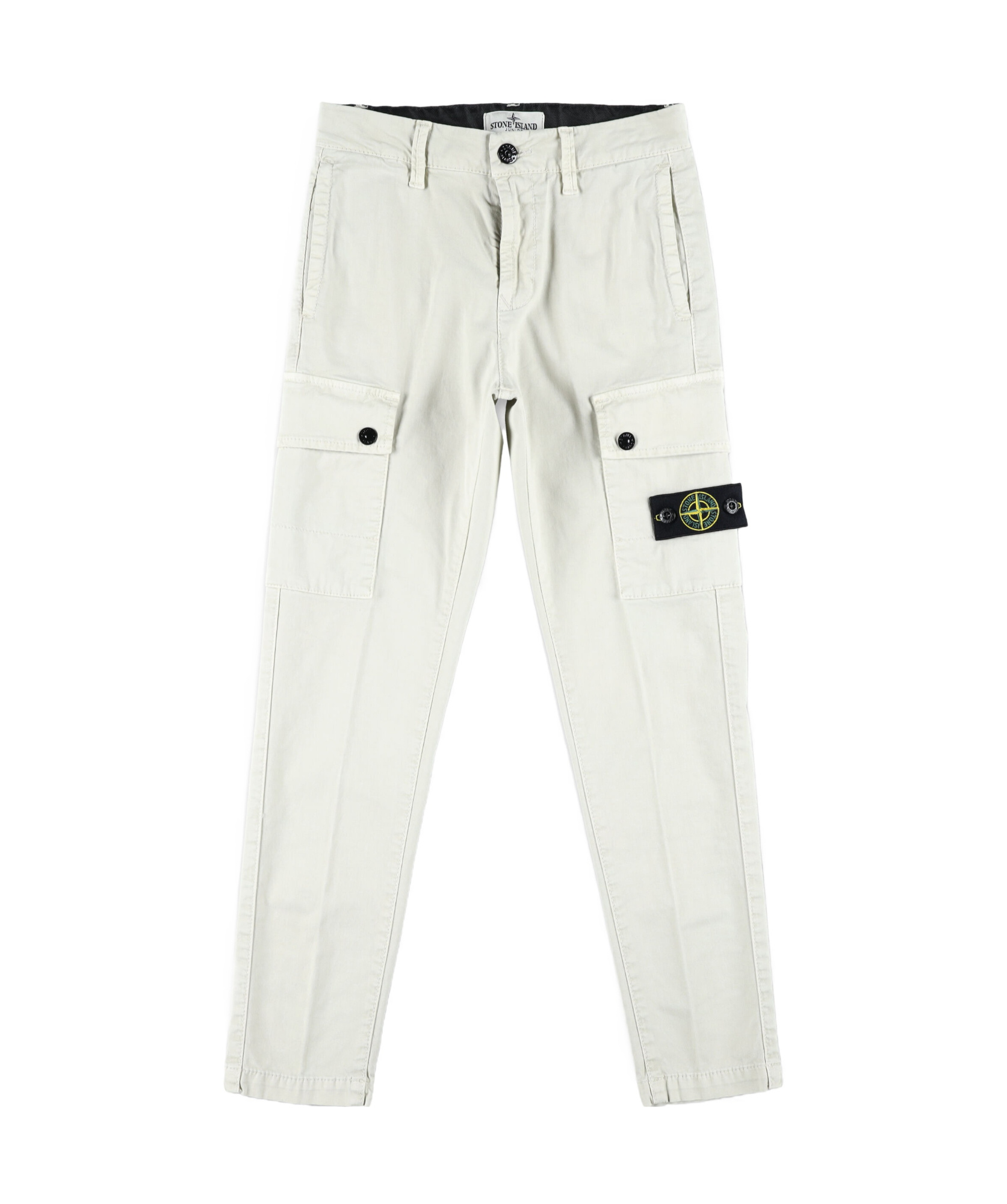 Stone Island Belt-loop Casual Pants In White