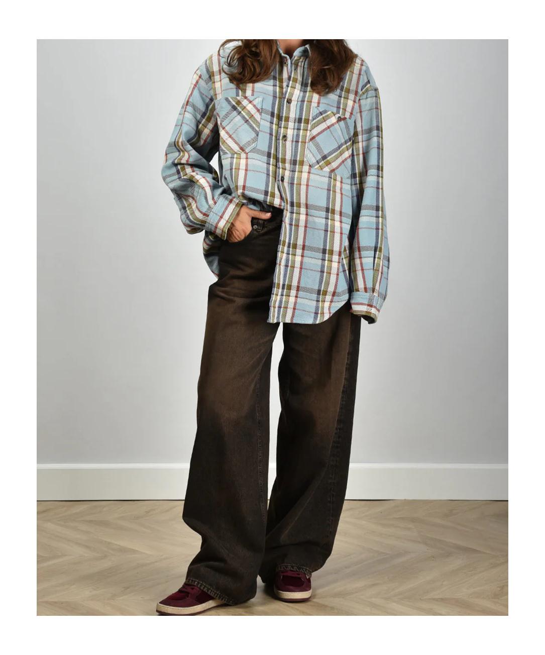 Haikure Plaid Long-sleeved Shirt In Multi