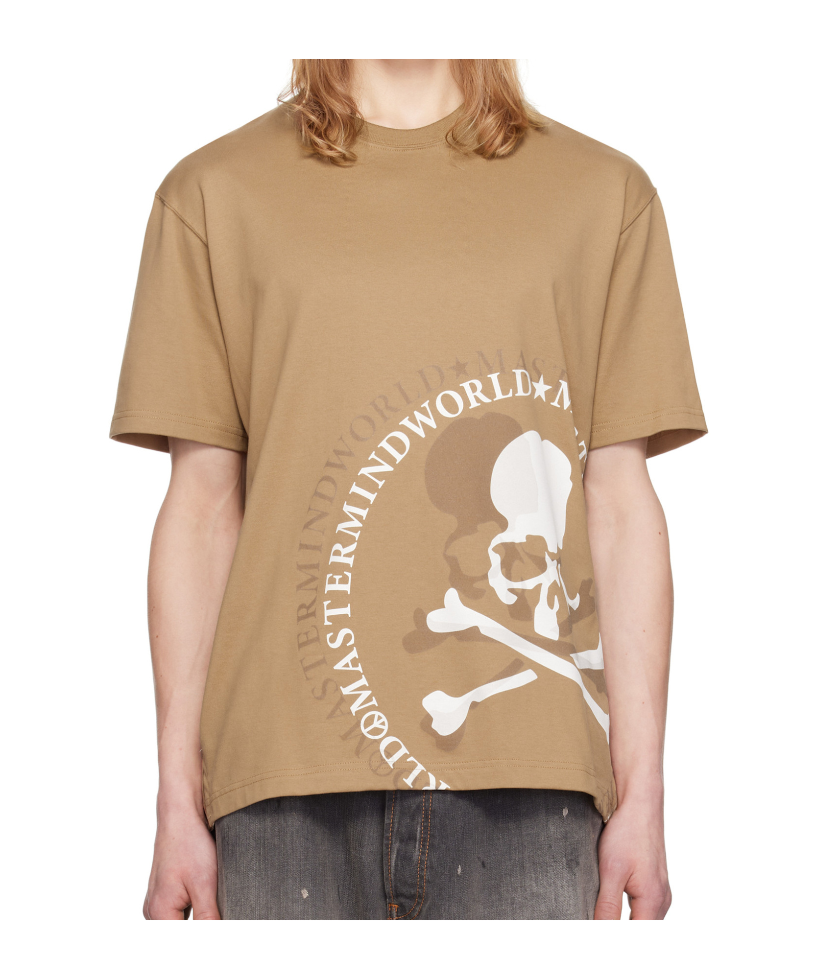 Mastermind Japan Tan Mw Flash T-shirt In Nude