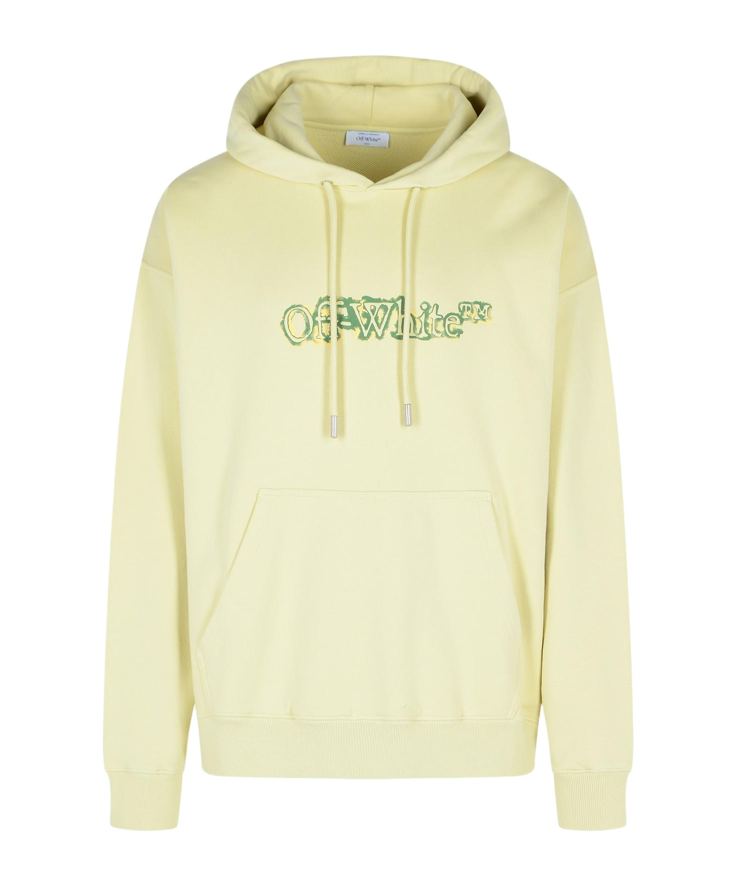 Off-white Cloudy Arrow Cotton Hoodie Sweatshirt In Gray