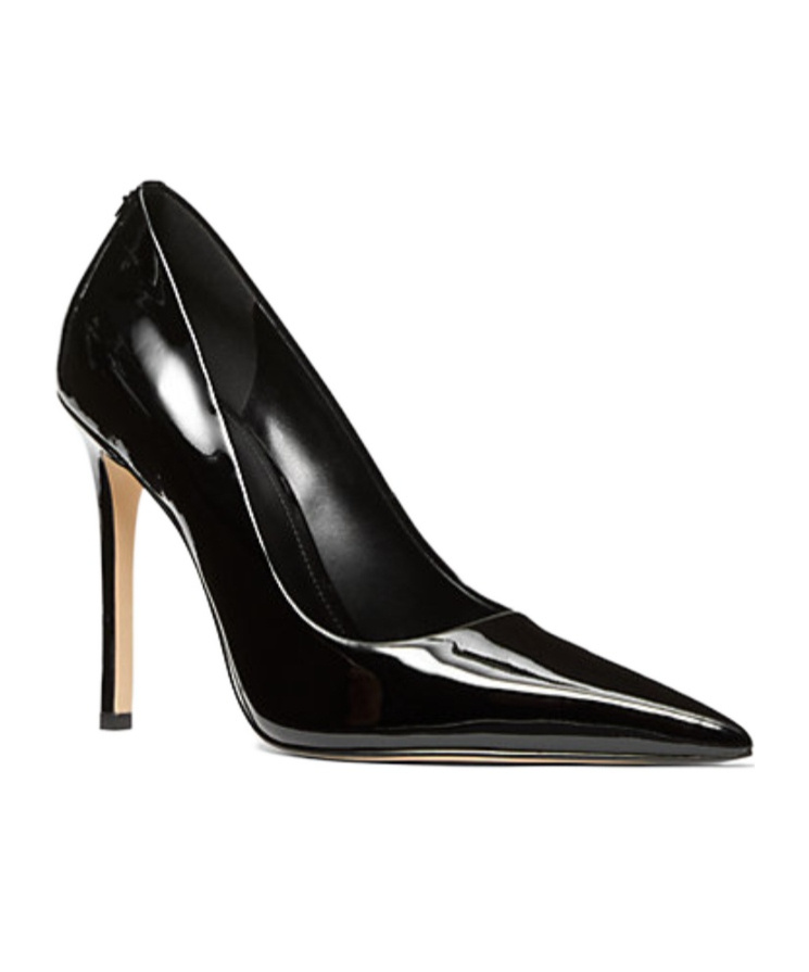 Michael Michael Kors Elyse Patent Leather Pump In Black