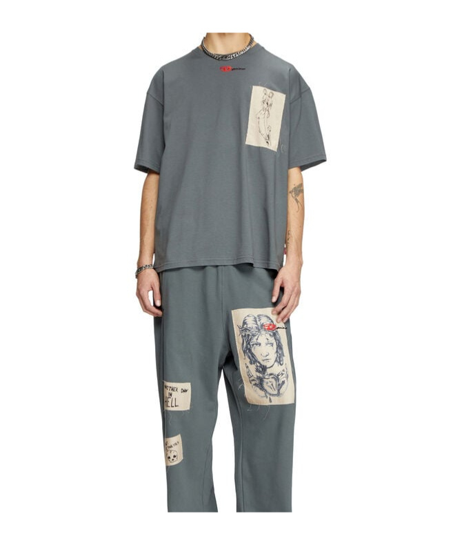 Diesel T-boxt T-shirt In Gray