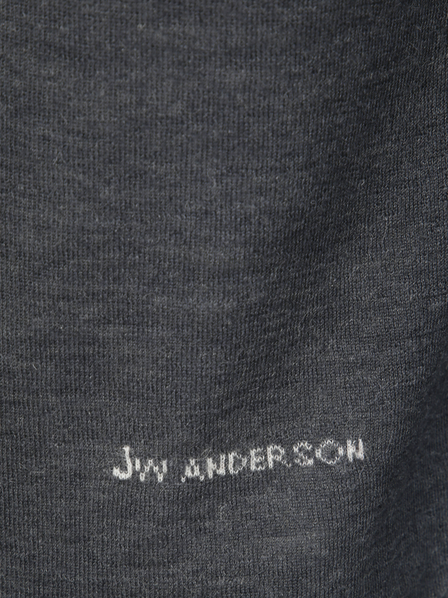 Jw Anderson J. W. Anderson Classic High-neck Grey Turtleneck Jumper In Black