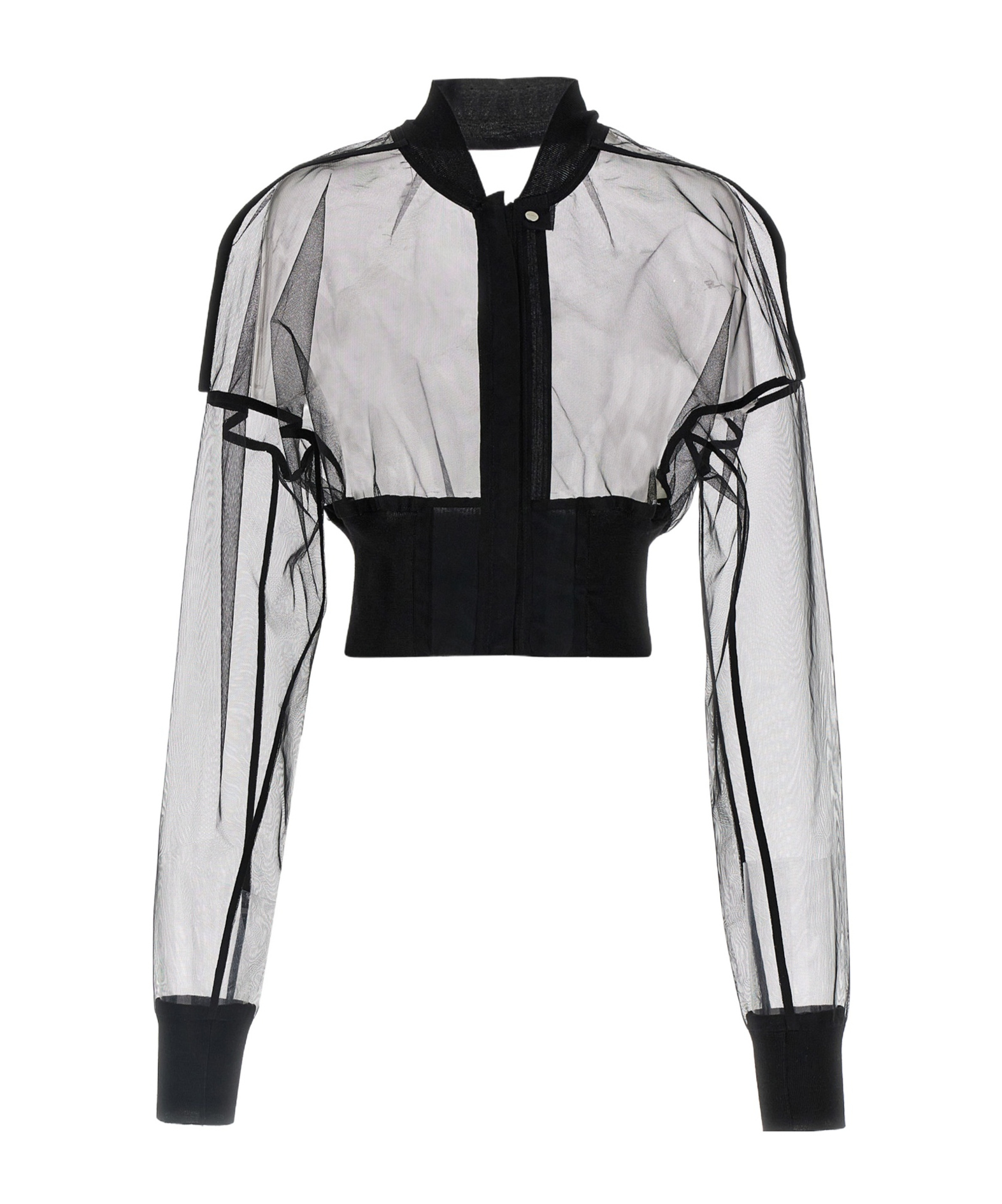 Rick Owens Womens Black Flight Cropped Woven Jacket In Black