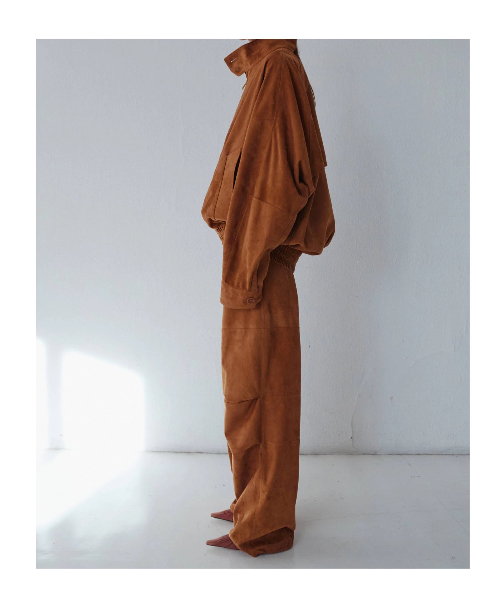Darkpark Zippered Leather Jacket In Brown
