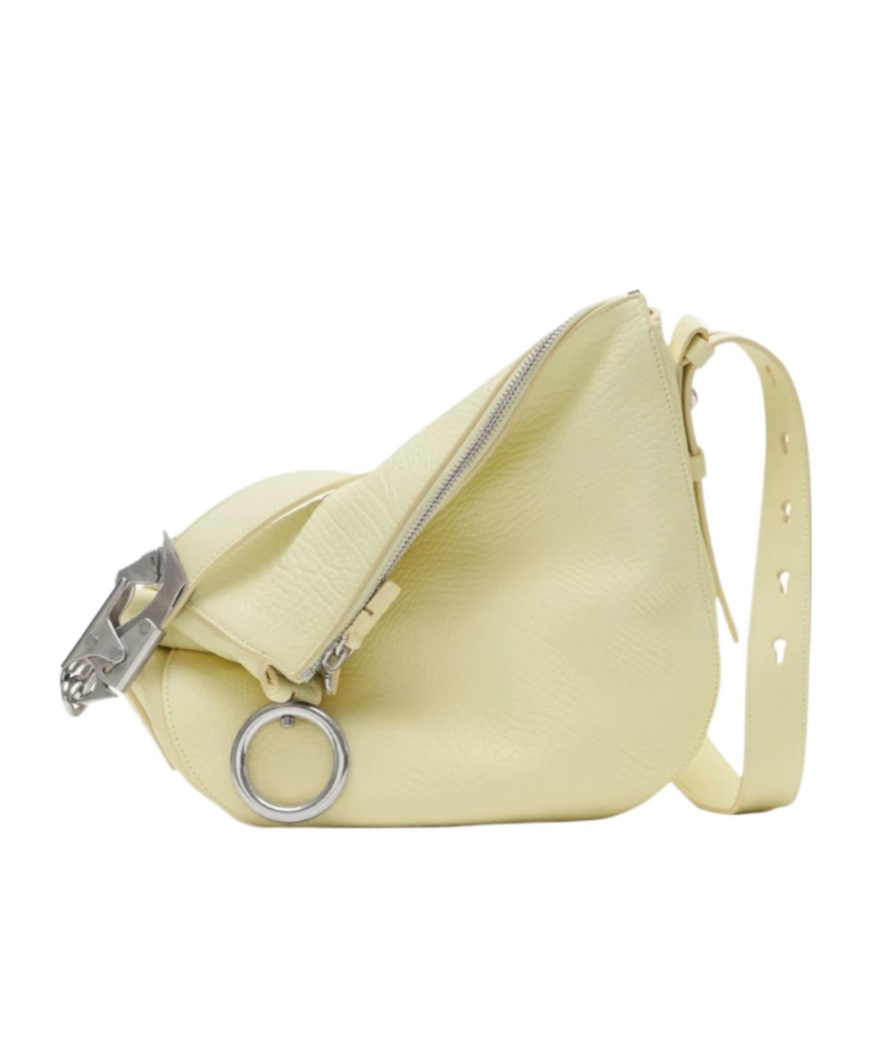 Burberry Sherbet Knight Leather Shoulder Bag In Nude