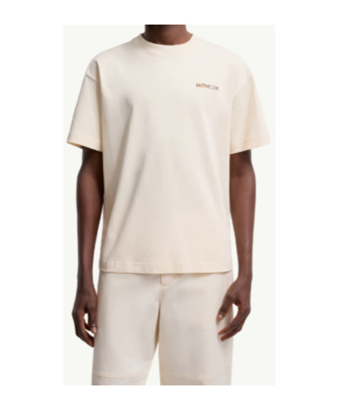 Moncler X Gilga Farm By Donald Glover Logo Patch T-shirt In Neutral