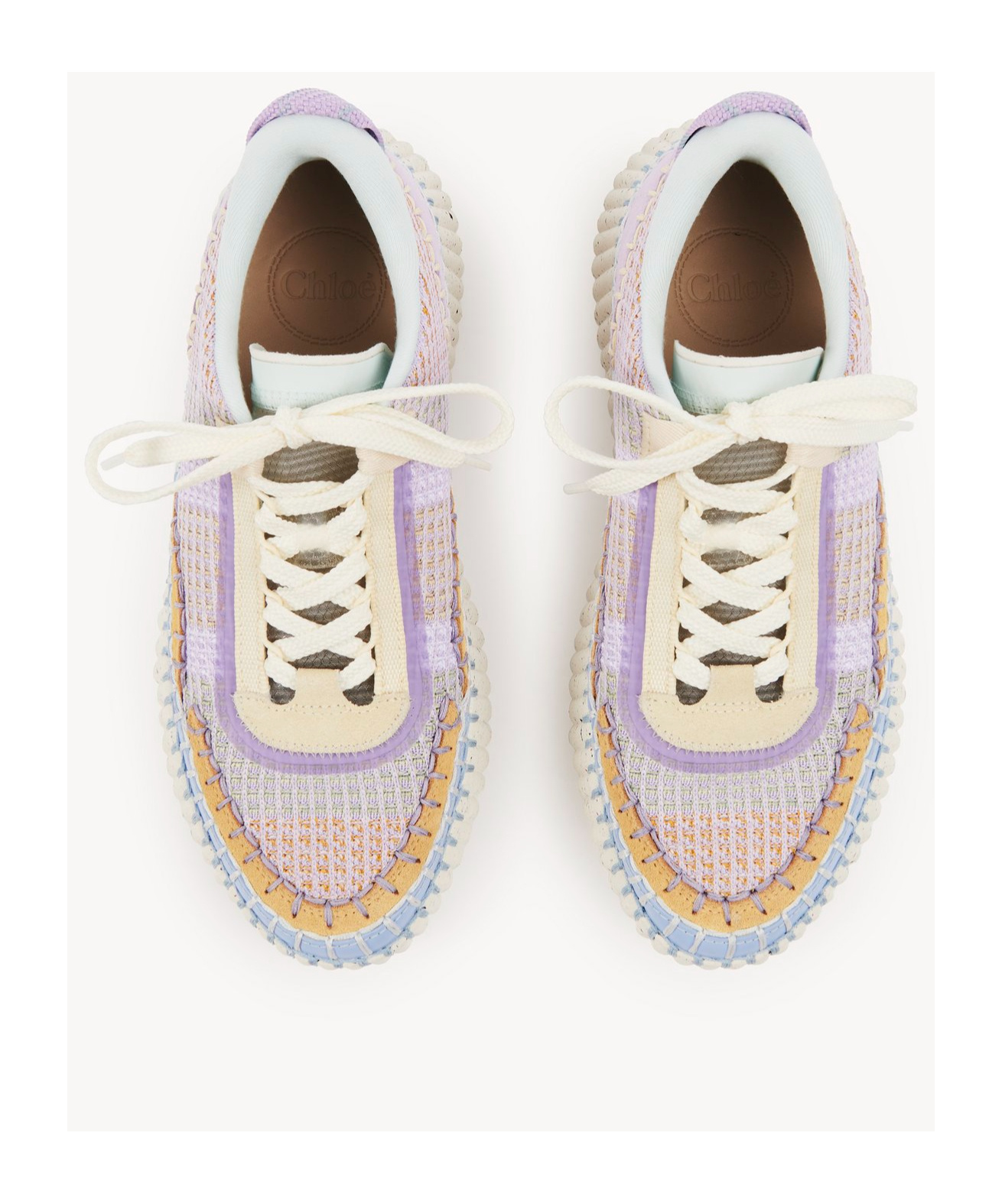 Chloé Chloe Women Multicolor Fabric Nama Sneakers In White
