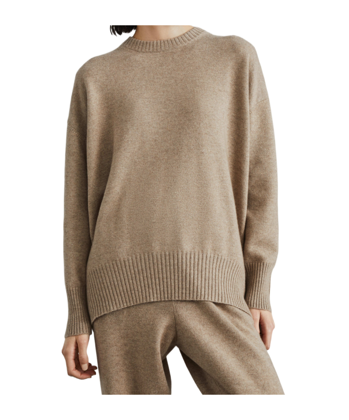 Brunello Cucinelli Crew-neck Cashmere Jumper In Brown