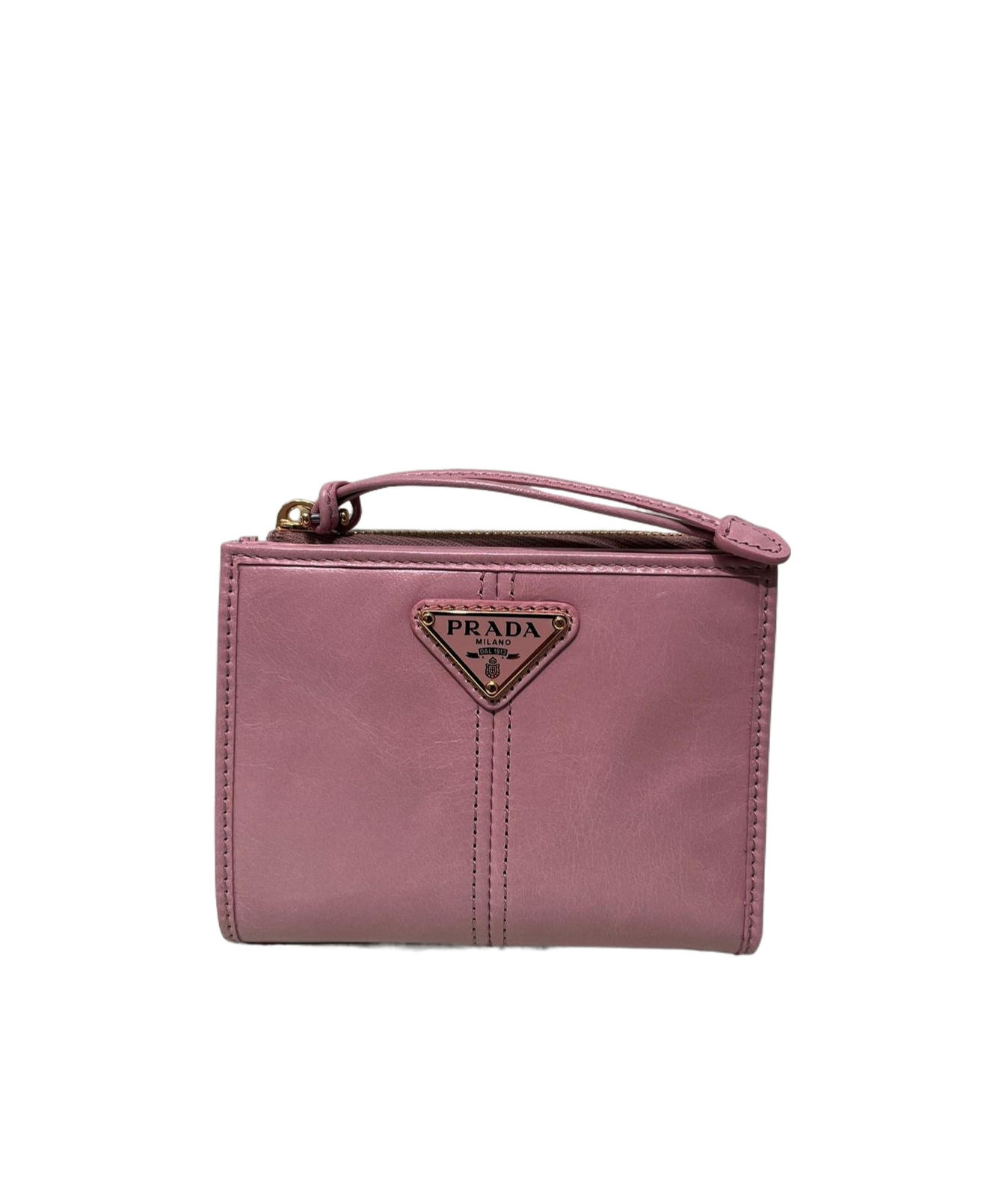 Prada Small Logo Wallet In Pink