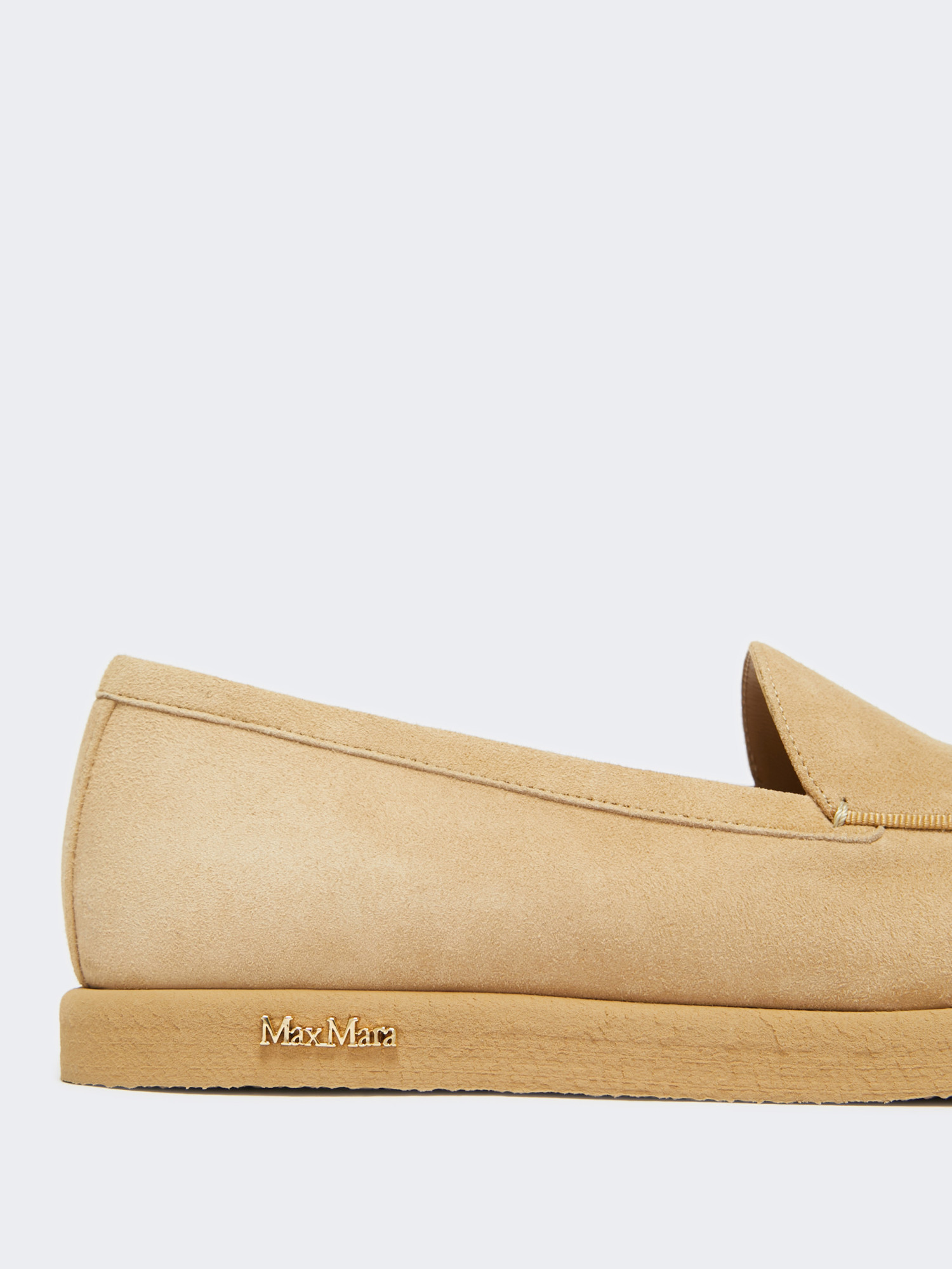 Max Mara Lightweight Suede Loafers In Brown