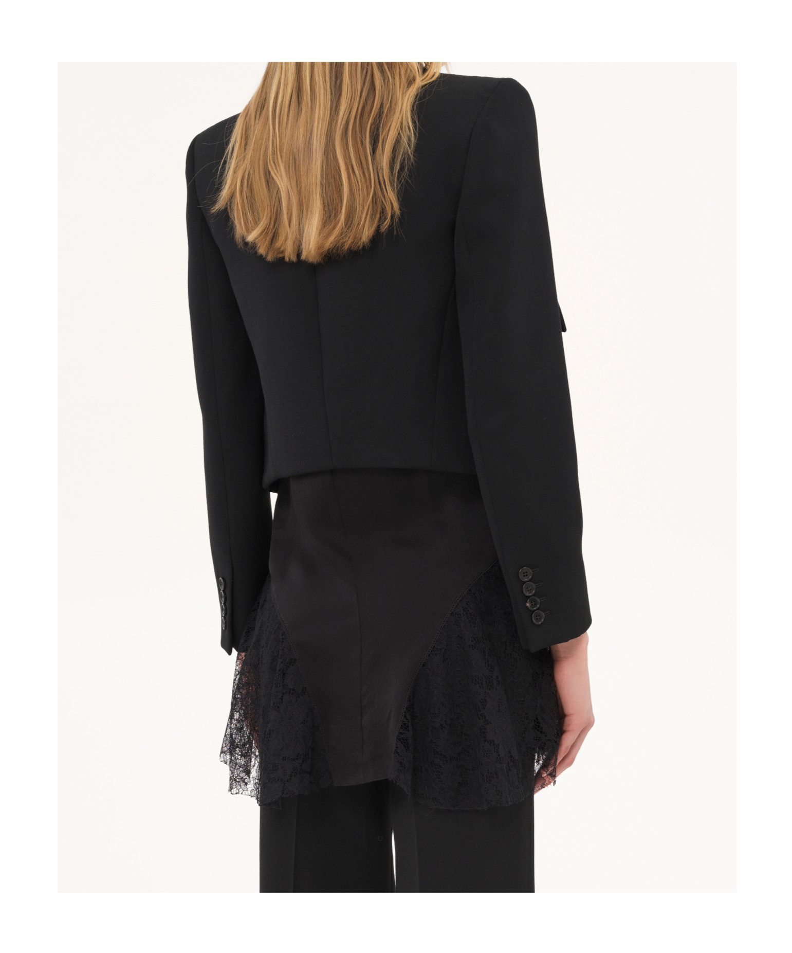 Chloé Heritage Wool Gabardine Tailored Jacket In Black