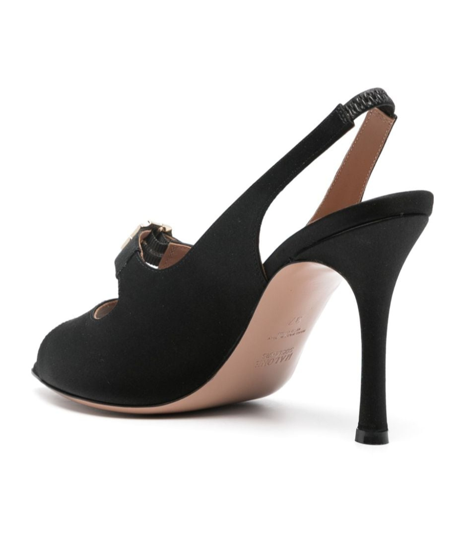 Malone Souliers Celeste 90mm Crystal-buckle Sandals In Black