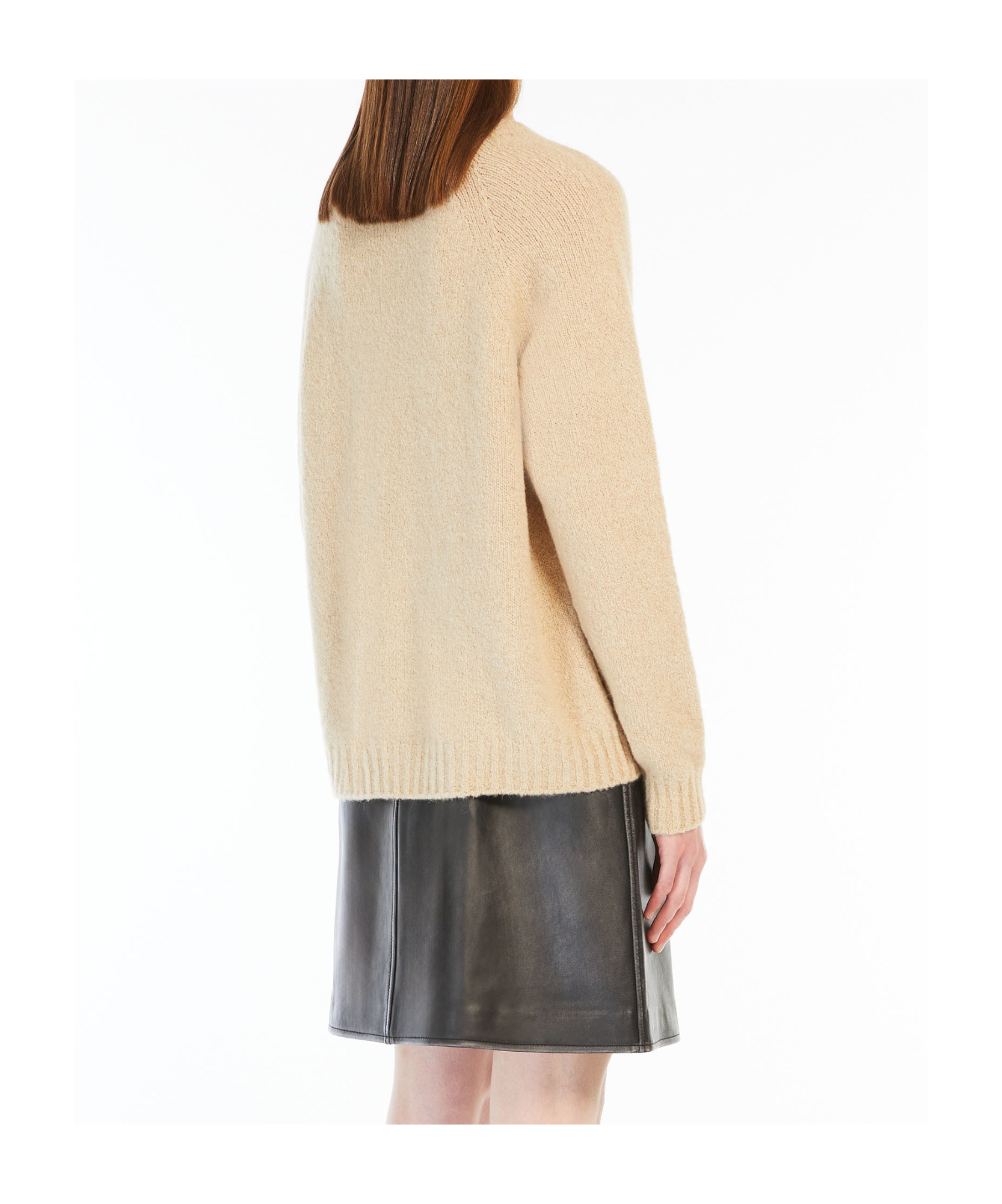Weekend Max Mara Camel Stretch Alpaca Blend Ghiacci Sweater In Nude