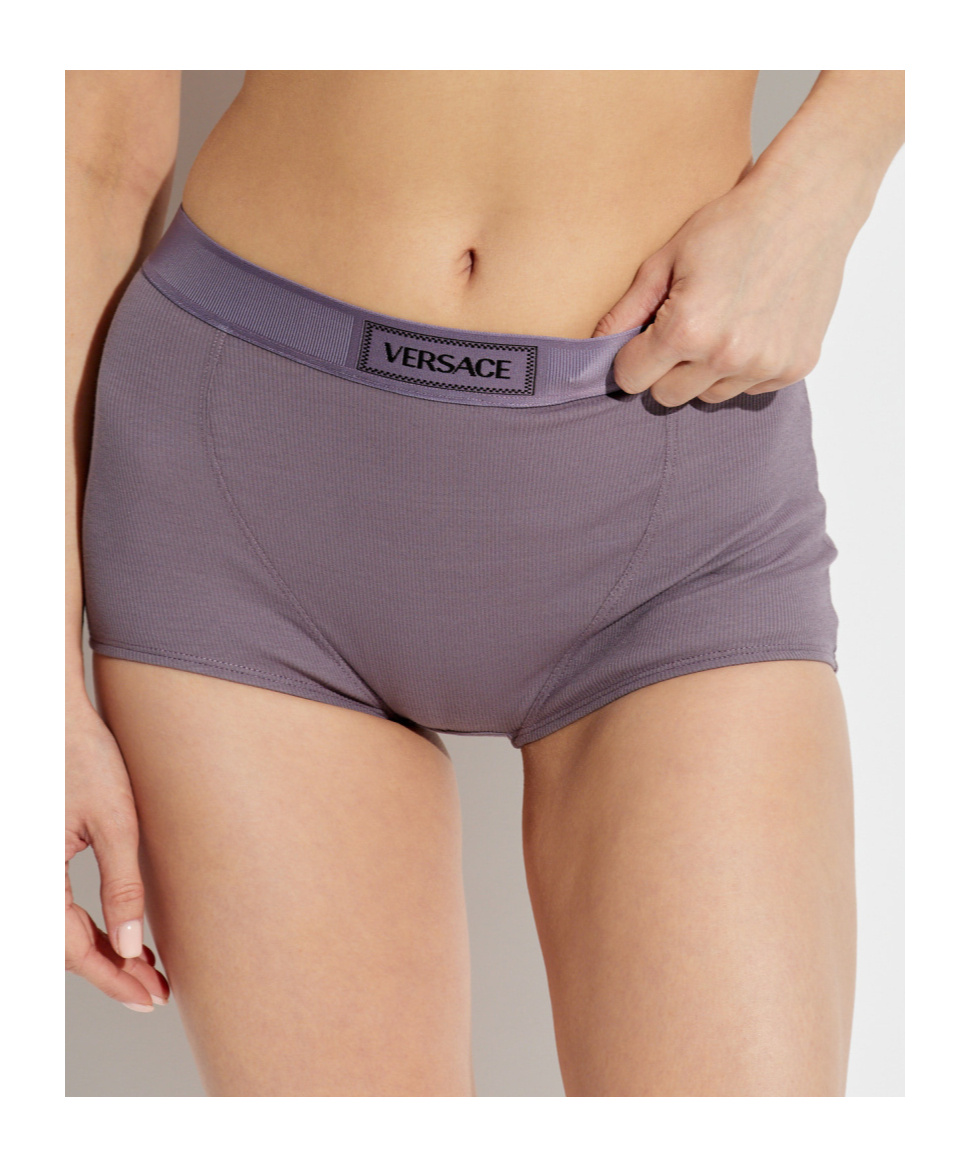 Versace Elastic Waist Underwear In Gray