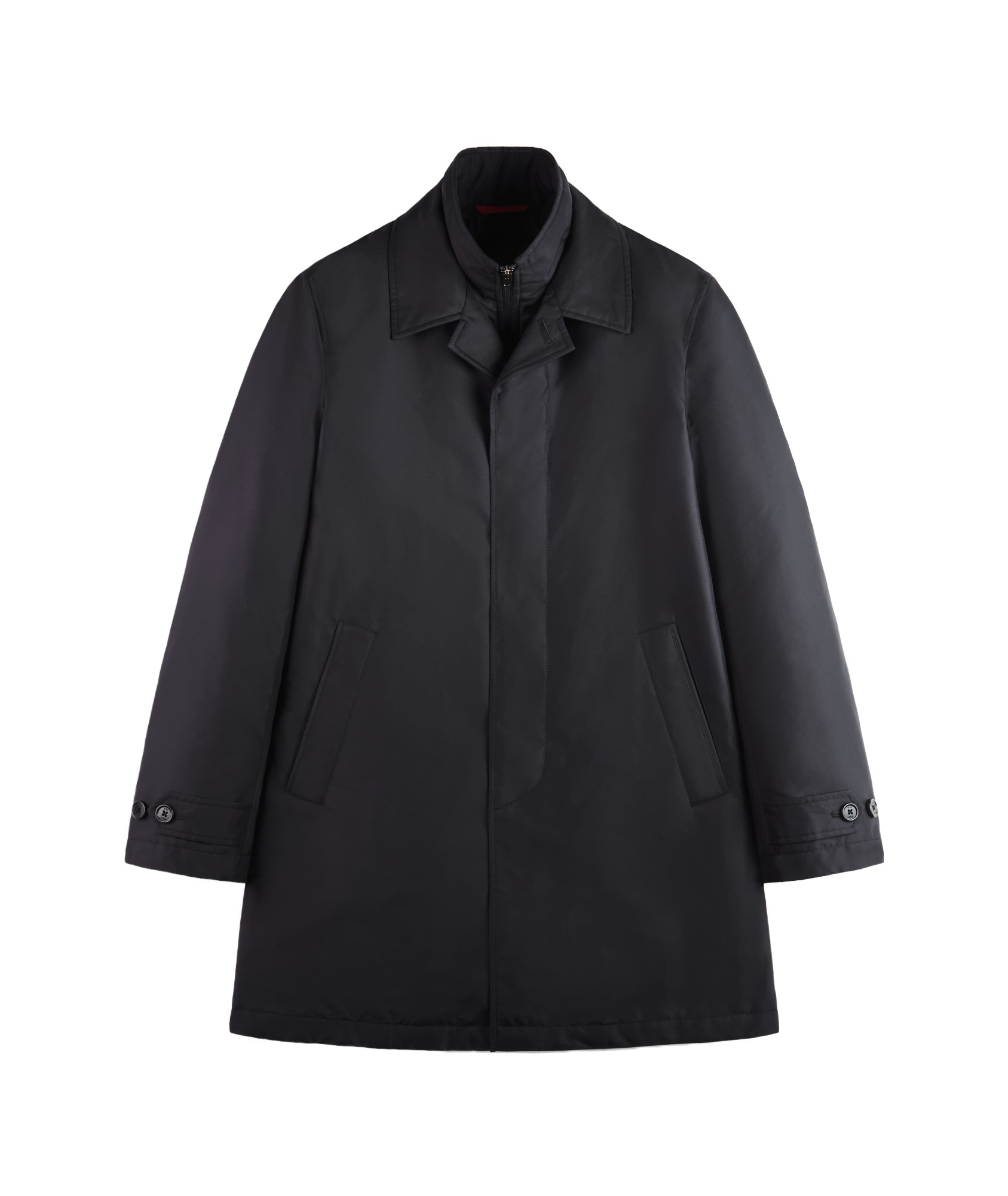 Fay Morning Coat In Technical Poplin In Black