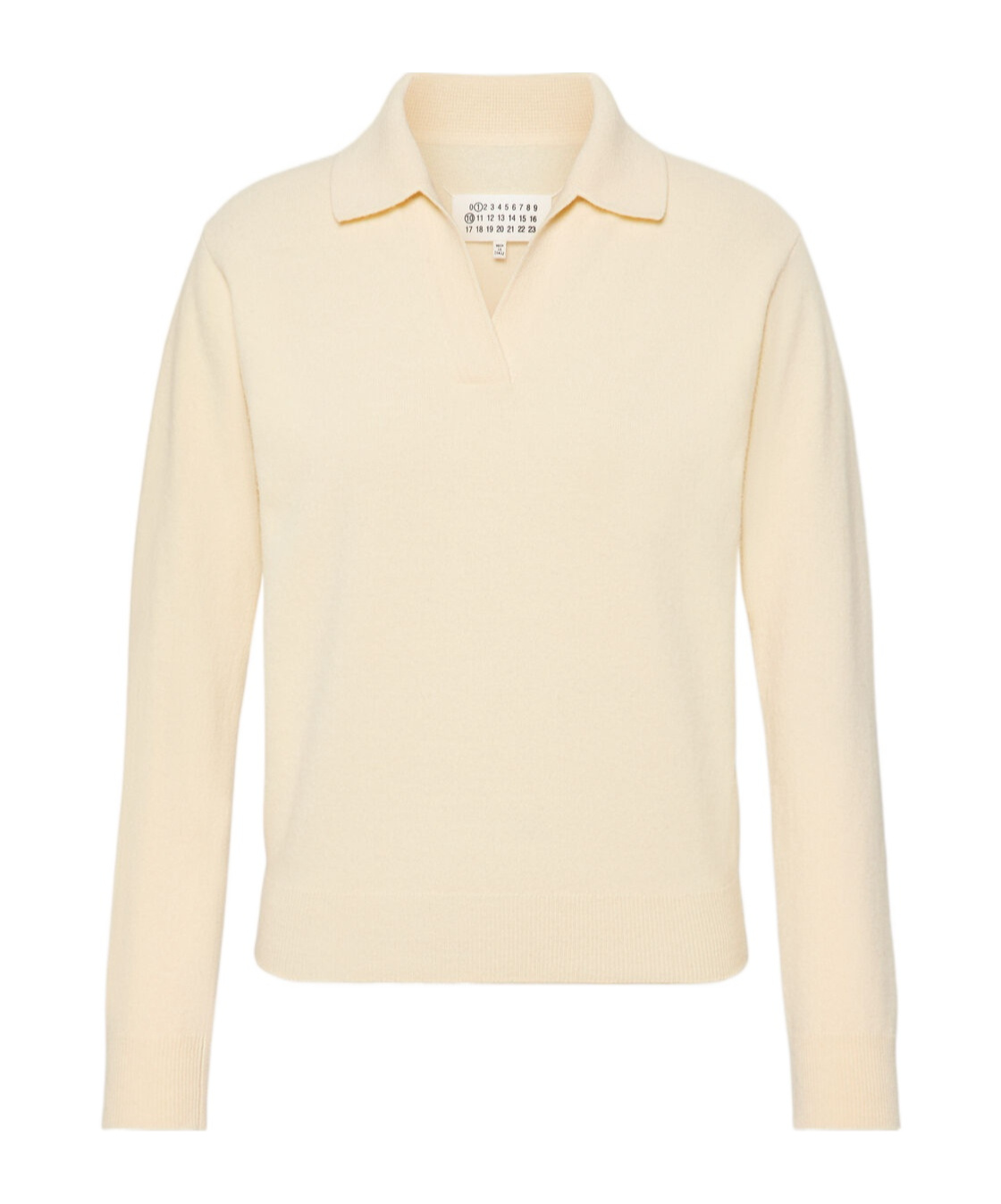 Maison Margiela Polo Knit Top In Neutral