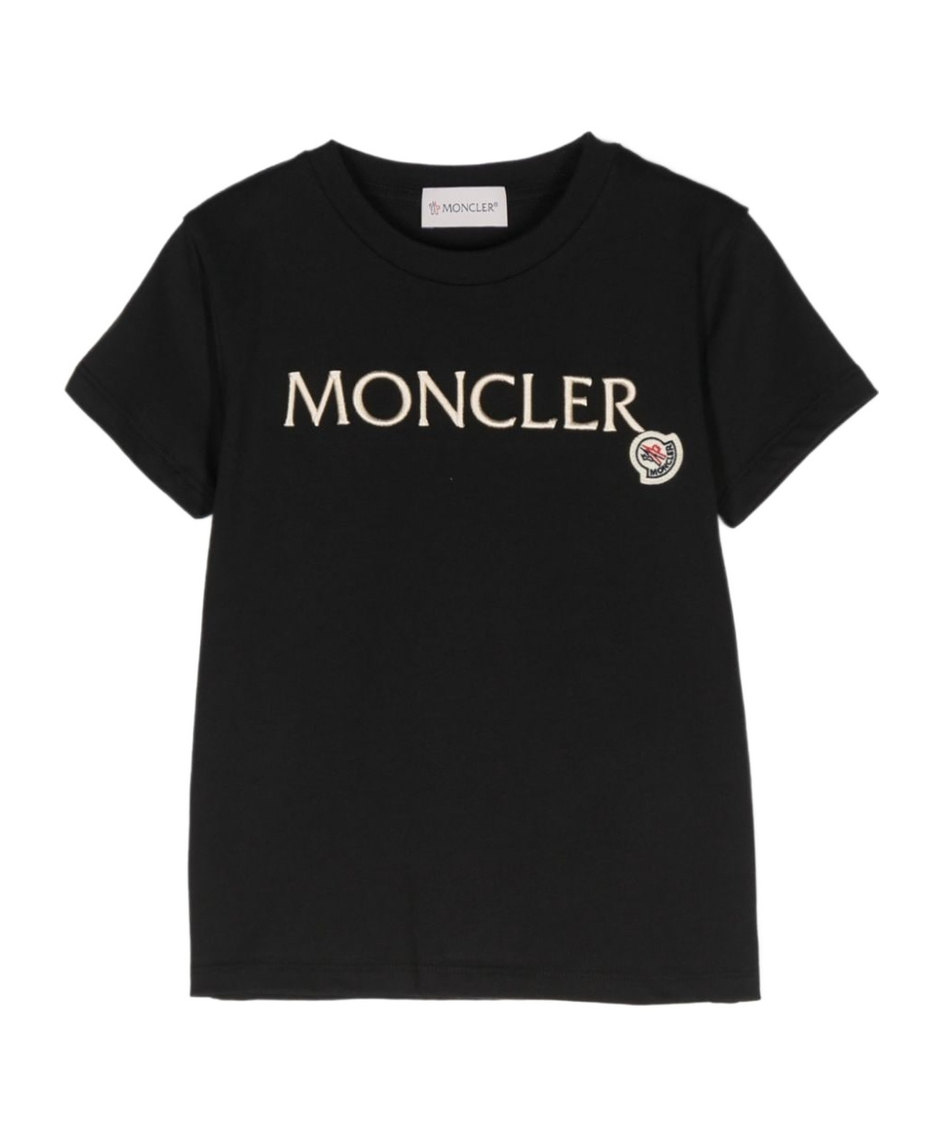 Moncler Stretch Cotton Jersey T-shirt In Black