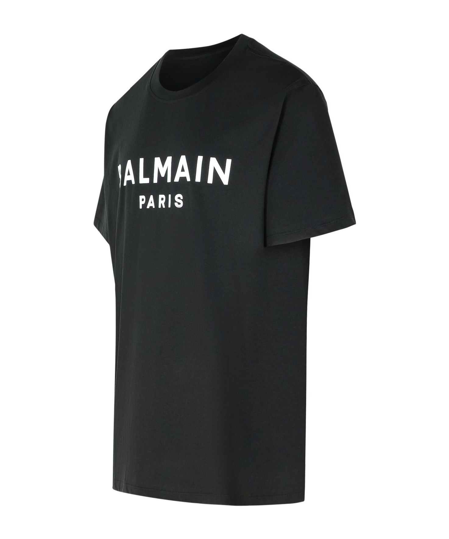 Shop Balmain Logo-print T-shirt In Black
