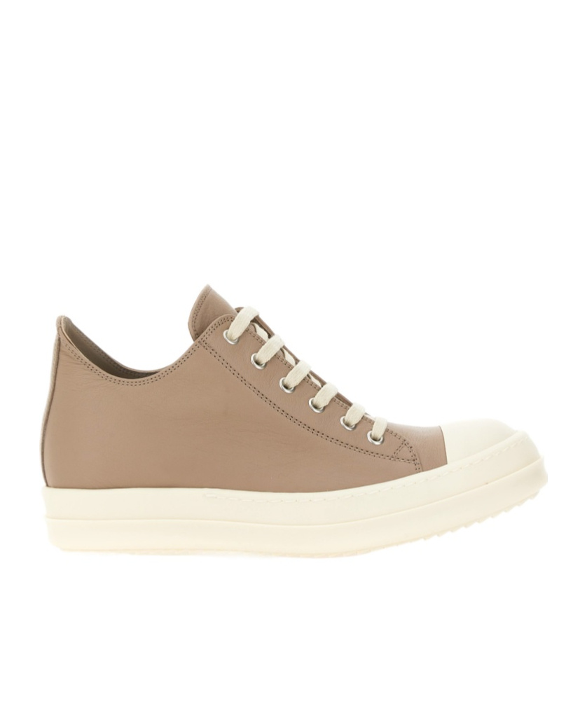 Rick Owens Lace-up Low-cut Casual Shoes In Nude