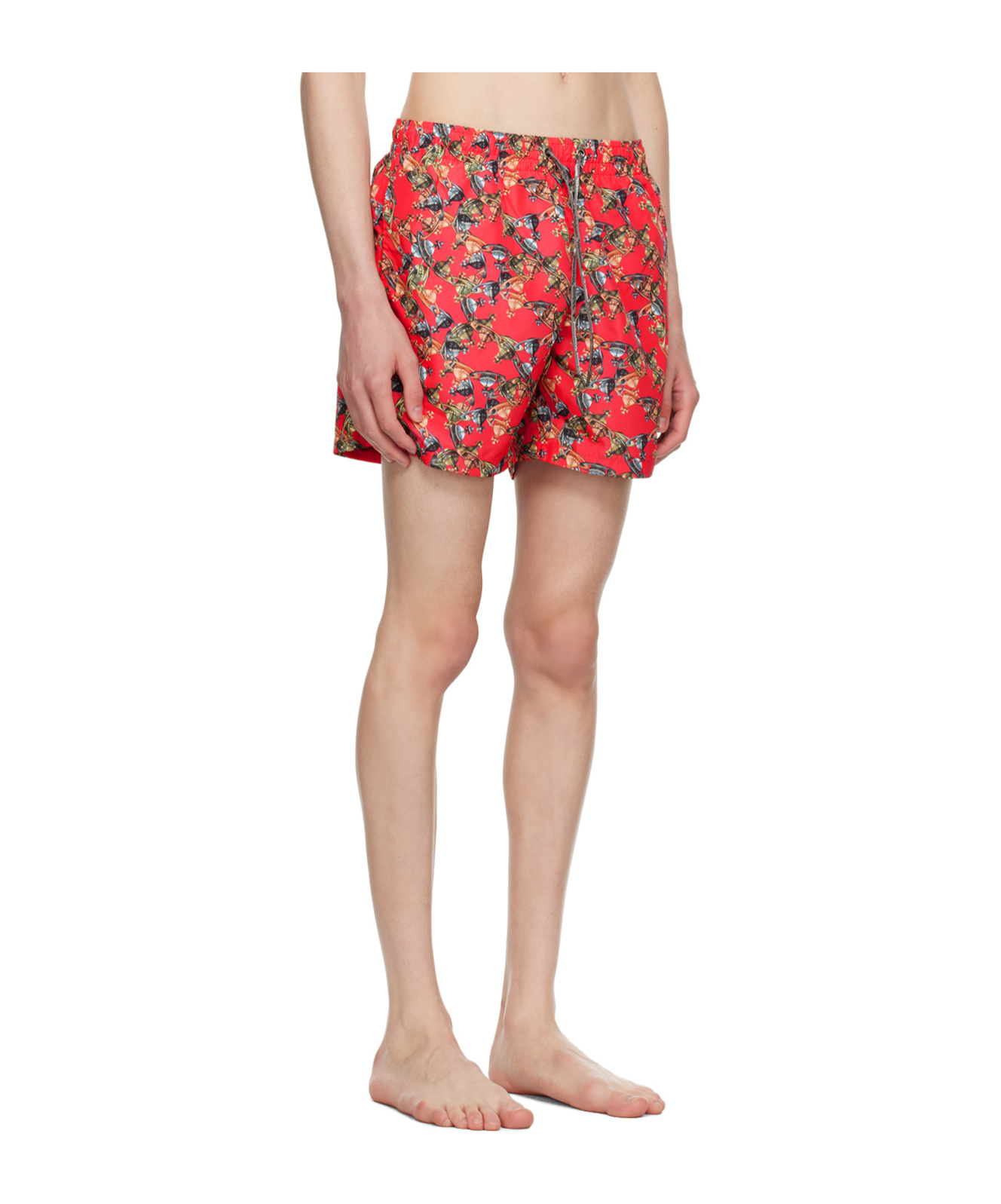 Vivienne Westwood Crazy Orb Swim Shorts In Nude