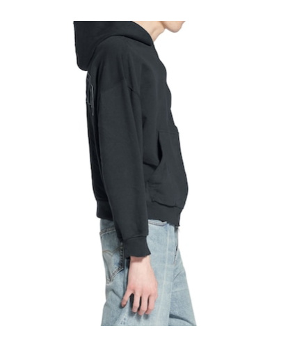Balenciaga Flipped Uni Zip-up Hoodie Regular Fit In Black Faded/anthracite
