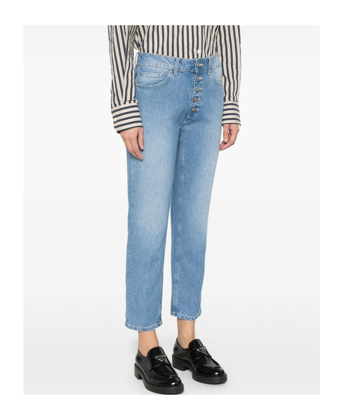 Dondup Belt-loop Jeans In Blue