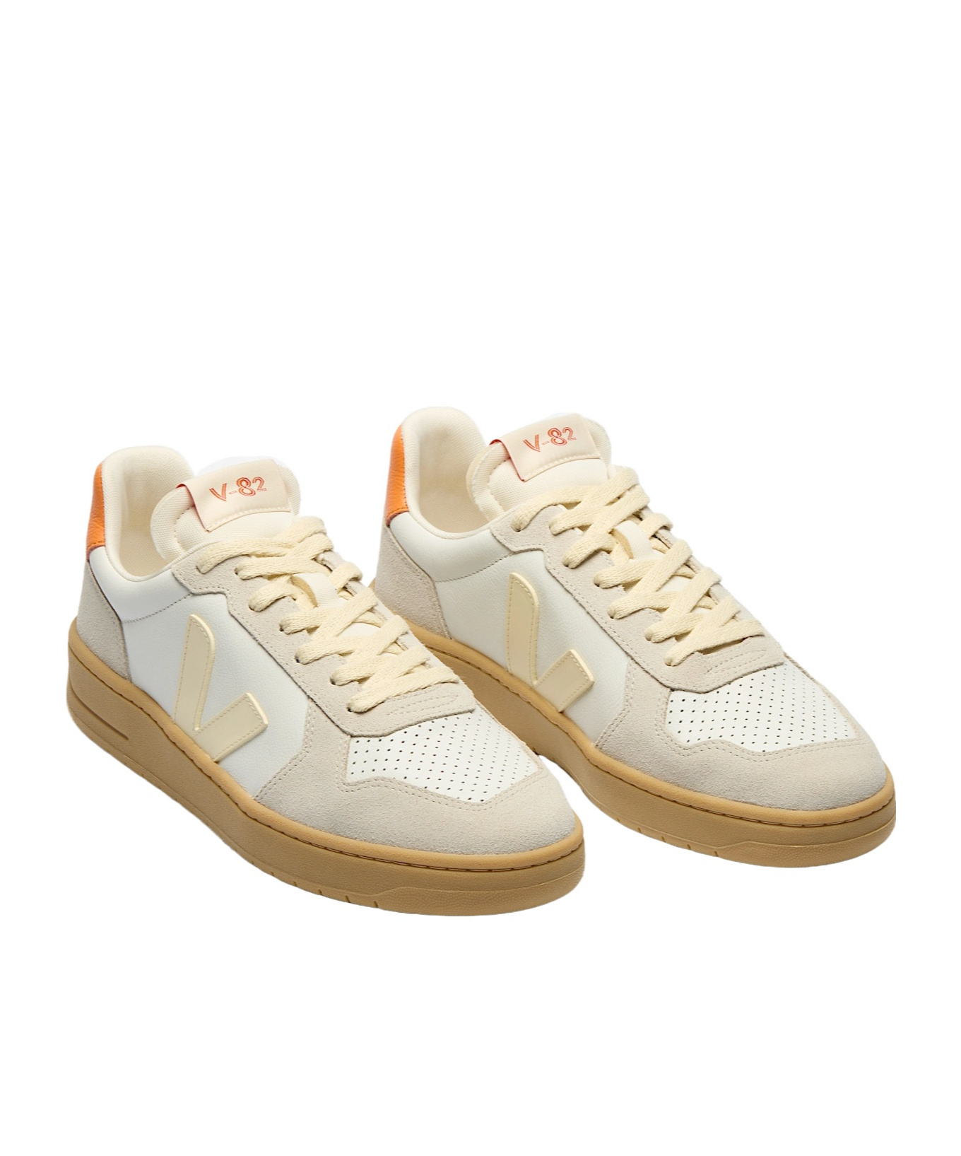Veja Sneaker V82 Natural V Beig Talon Naranja In Brown