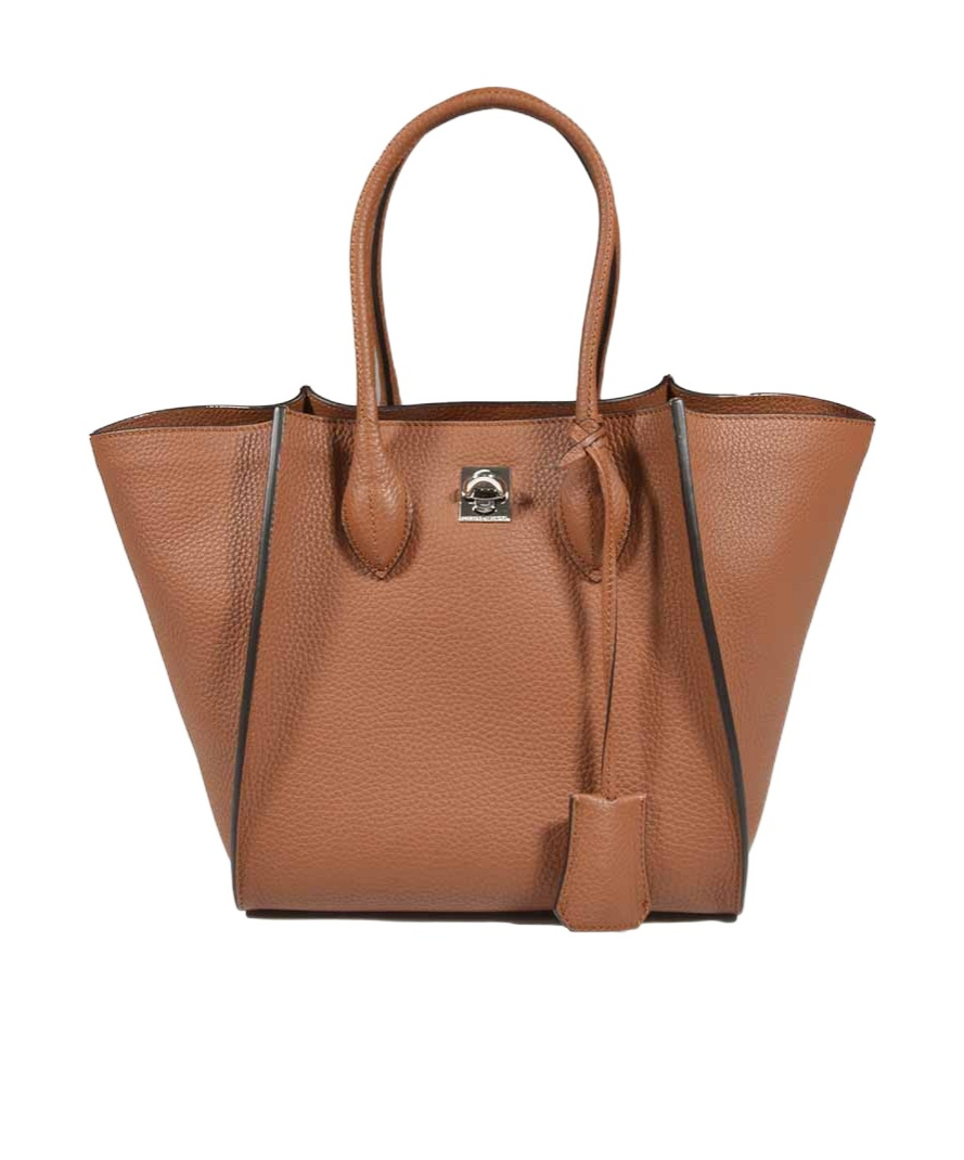 Ermanno Scervino Double Handle Shoulder Bag In Brown