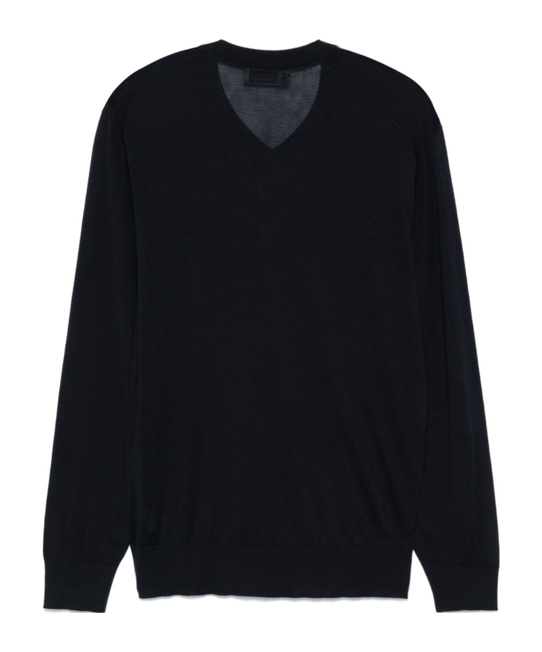 Brunello Cucinelli Knitwear With Long Sleeves And V-neckline In Navy Blue