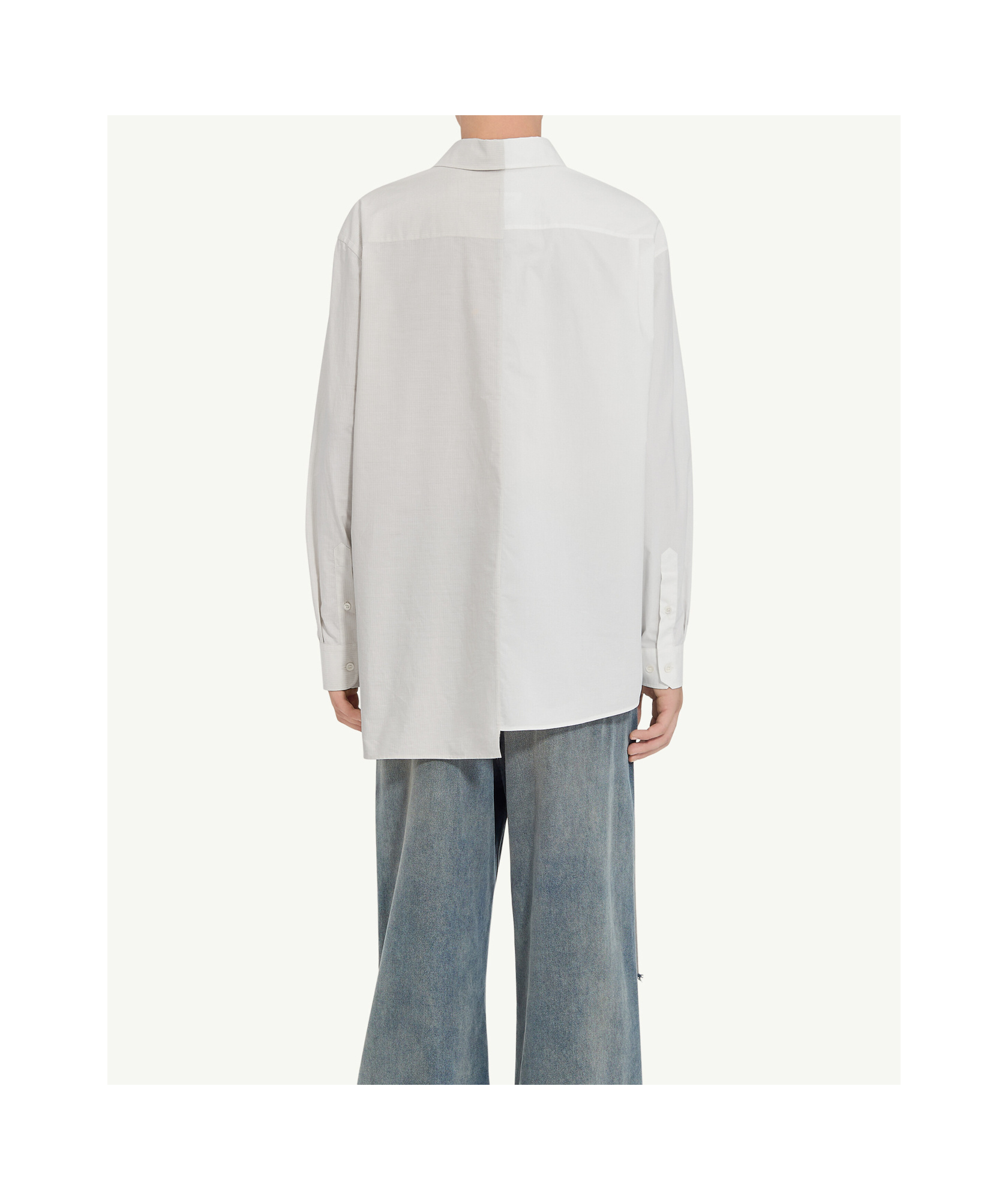 Mm6 Maison Margiela Asymmetric Numeric Shirt With In White