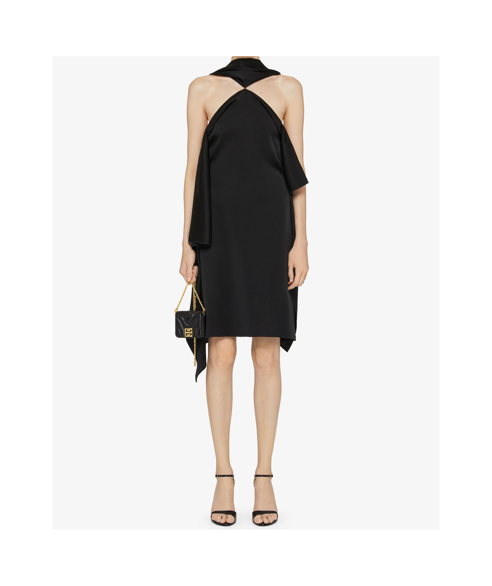 GIVENCHY SCARF DRESS IN CREPE AND SATIN