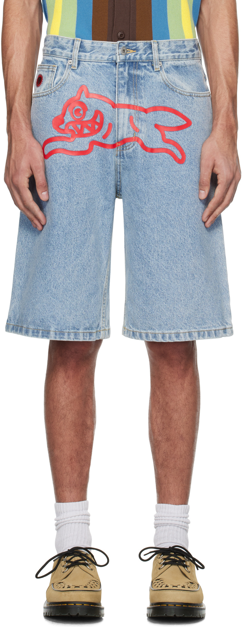 ICECREAM RUNNING DOG DENIM SHORTS 
